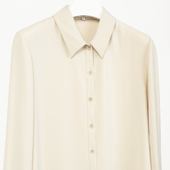 Tibi Dune Soft Drape Slim Buttoned Shirt - Picture 4 of 10